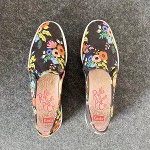Rifle Brand Keds Navy Shoes with Flowers